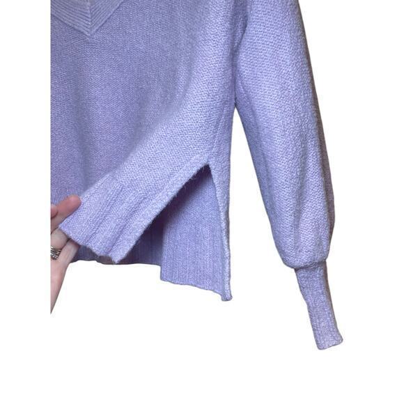 Anthropologie Pilcro Oversized Deep V-Neck Sweater Lilac Lavender Purple XXS - Picture 9 of 15